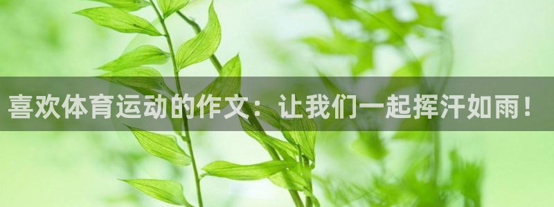 bbin视讯下：喜欢体育运动的作文：让我们一起挥汗如雨！