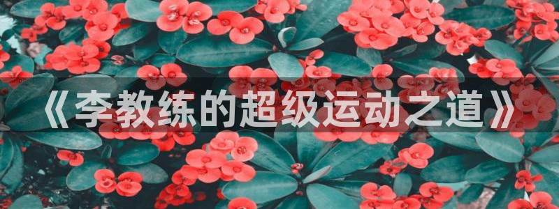 bbin视讯下：《李教练的超级运动之道》